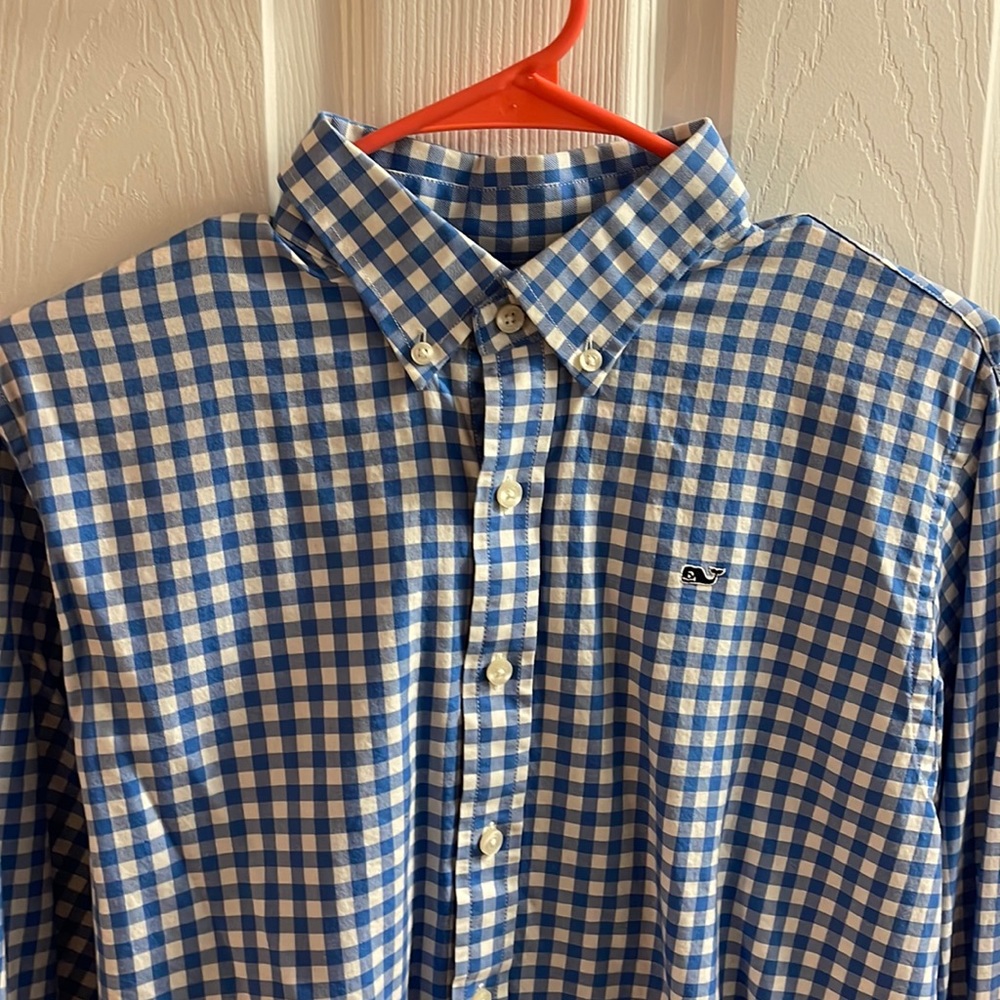 Vineyard Vines button-down - blue gingham